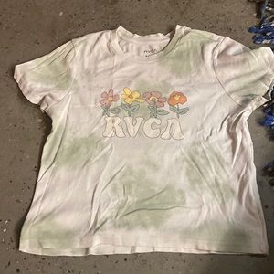 RVCA green and white t shirt size medium